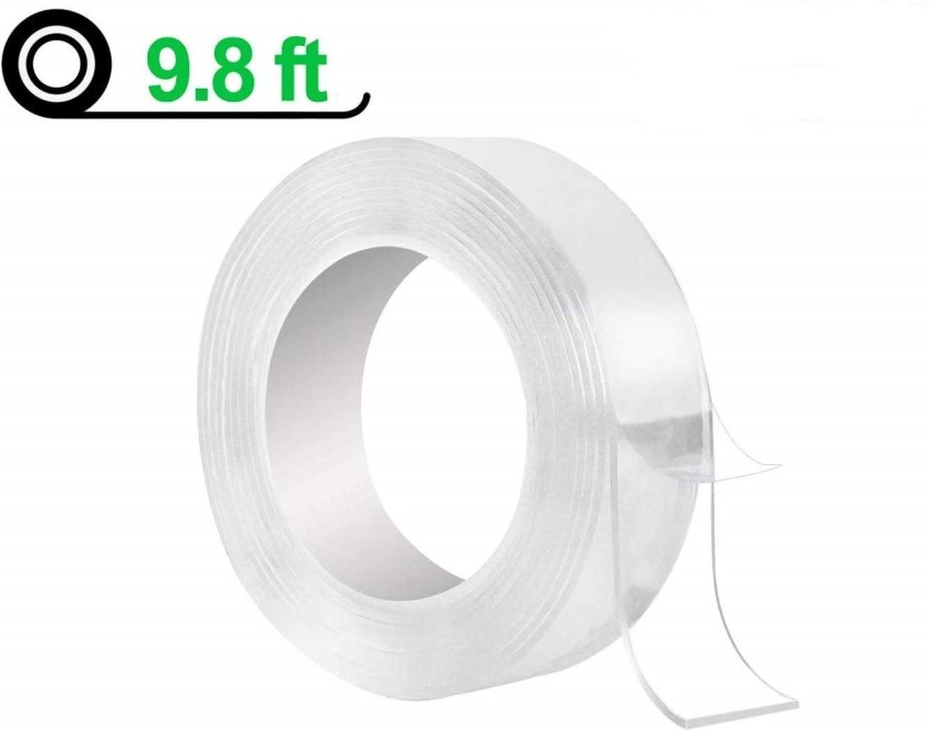 Double Sided Tape Heavy Duty(16.5ft/5m)multipurpose Wall Tape Adhesive  Strips Removable Mounting Tape,reusable Strong Sticky Transparent Tape Gel  Post