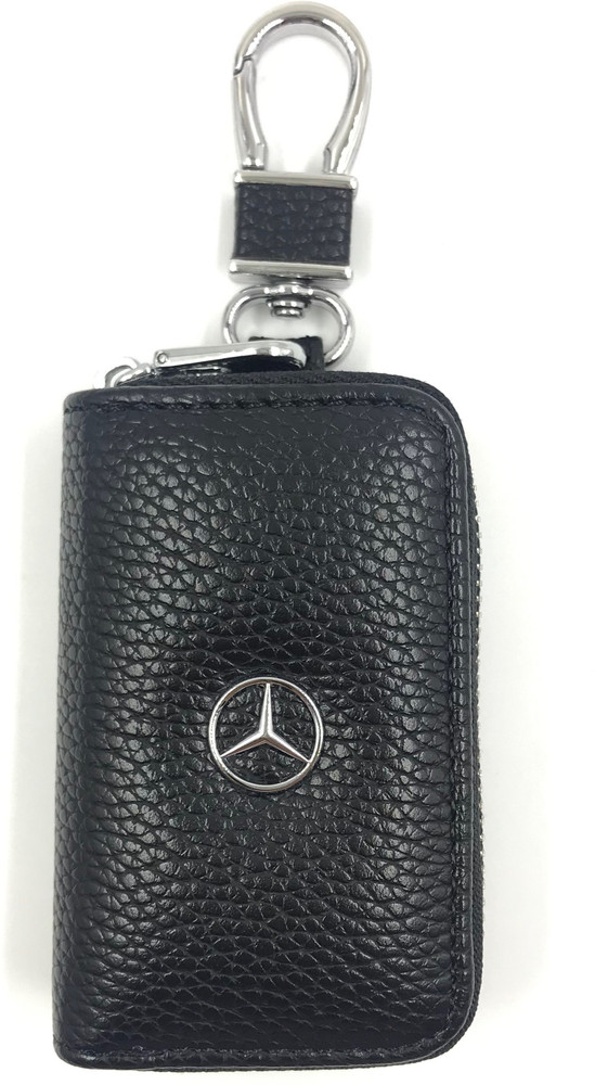 Good Goody Luxury Car Key Pouch Black Leather Pouch Holder for