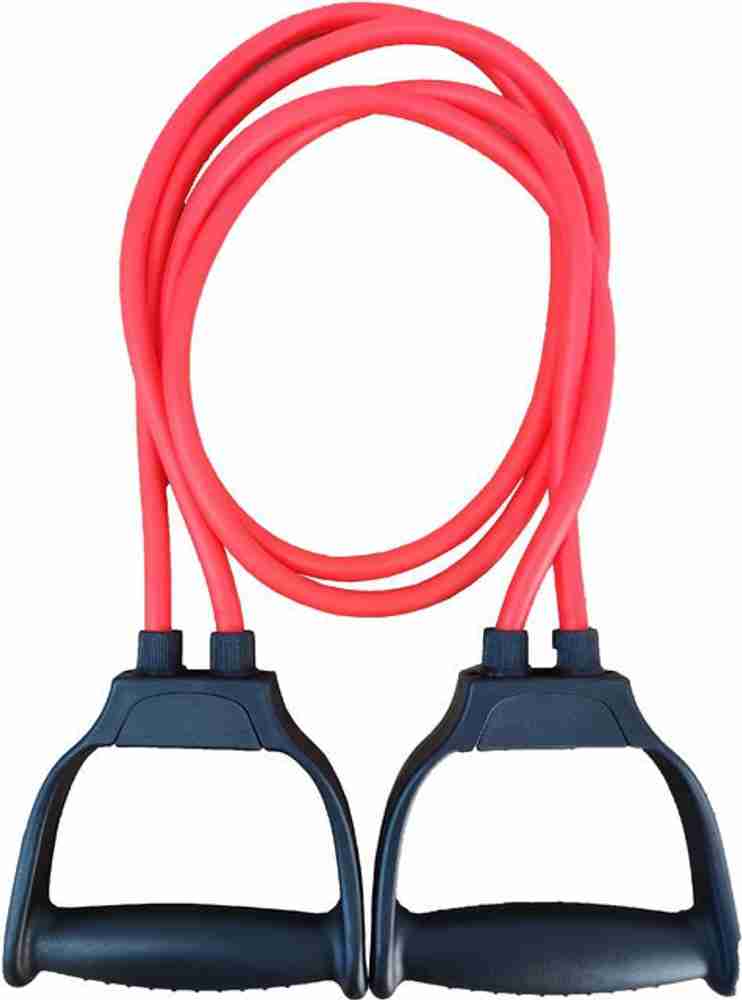 Shopeleven Pull rope Rubber Band Resistance Tube for Workout Exercise Pack of 1 Multicolor Resistance Tube