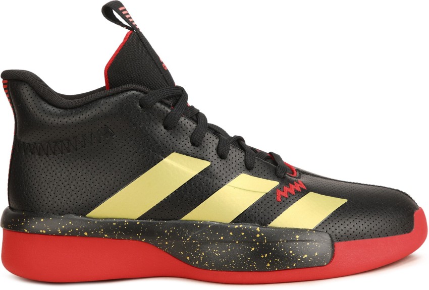 Buy adidas Mens Pro Bounce 2019 Basketball Shoes Footwear White/Core  Black/Gold Metallic