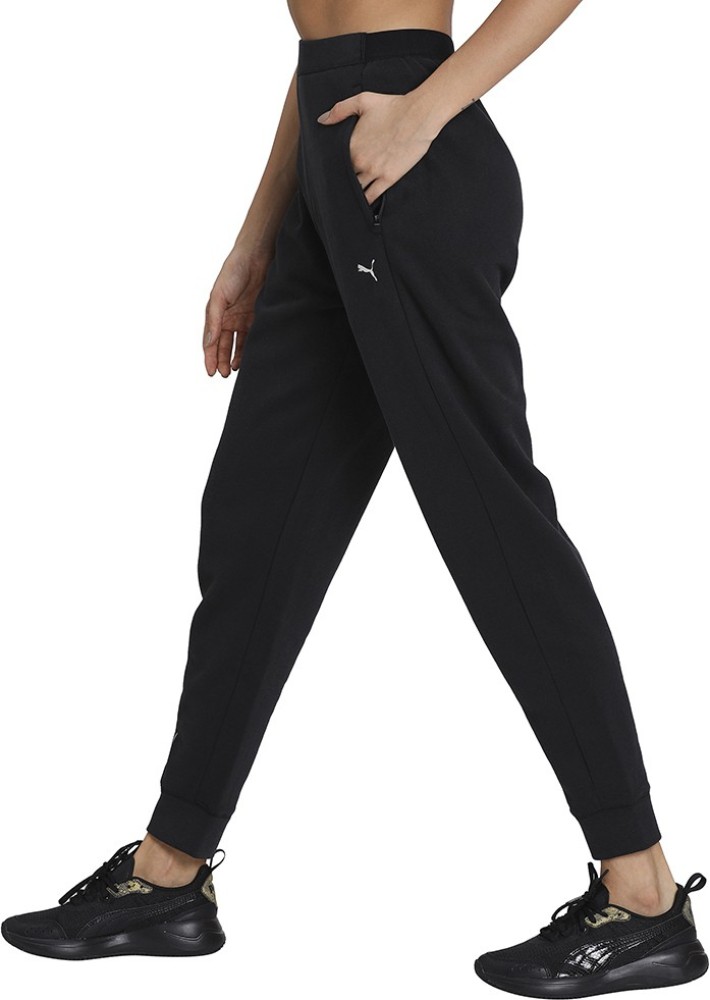 Buy Puma Black Printed Mid Rise Track Pants for Womens Online  Tata CLiQ