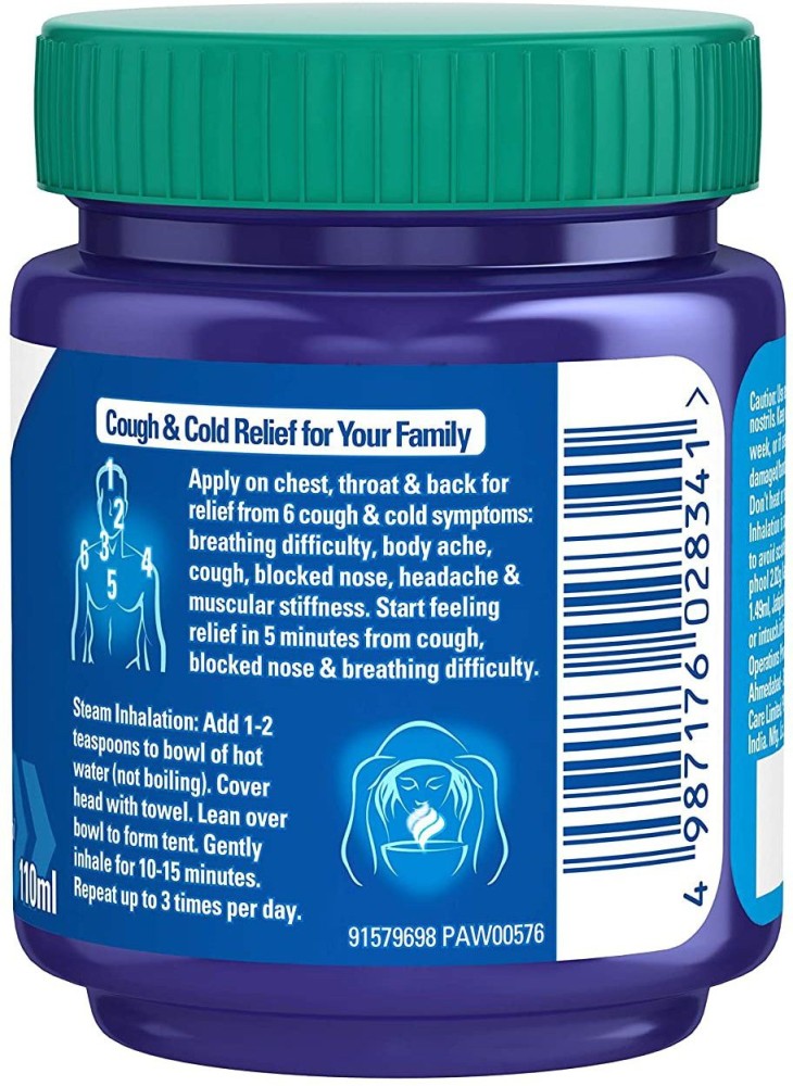 Vicks VapoRub Relieves 6 Cold Symptoms 50ml (1.69 oz) – Singh Cart