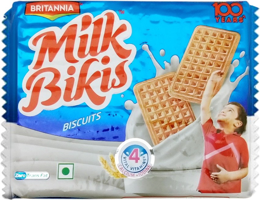 Buy Britannia Milk Bikis Cream Biscuits 100g Online - Shop Food Cupboard on  Carrefour UAE