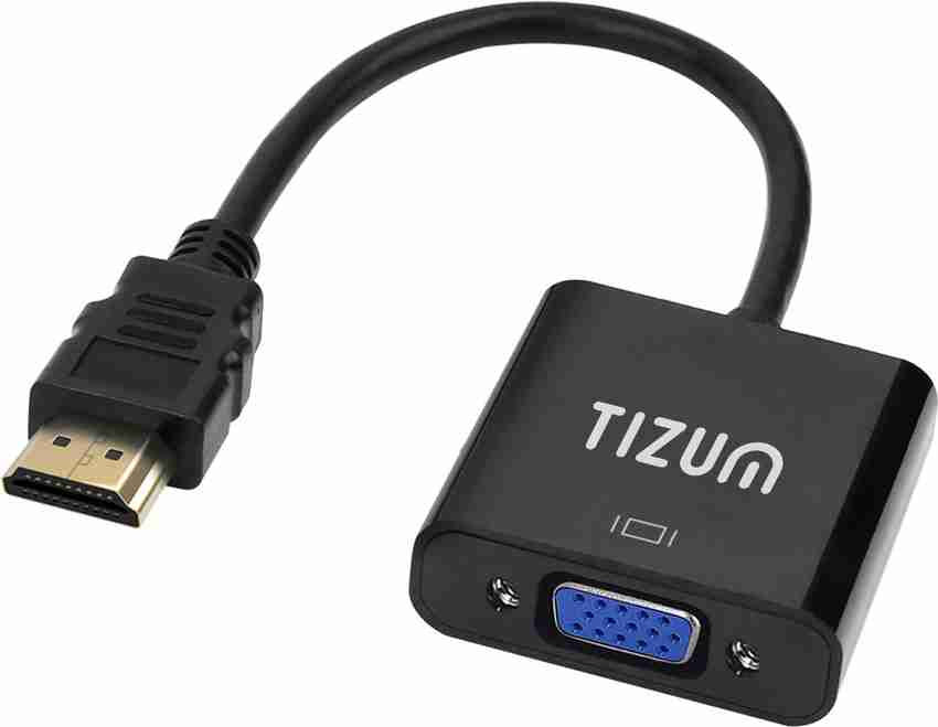 Tizum HDMI Cable 0.1 m HDMI to VGA Adapter Cable 1080P for