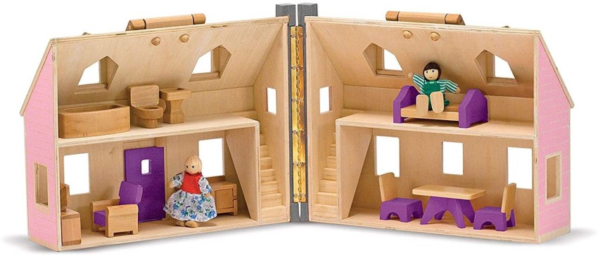 Melissa & doug fold deals & go dollhouse