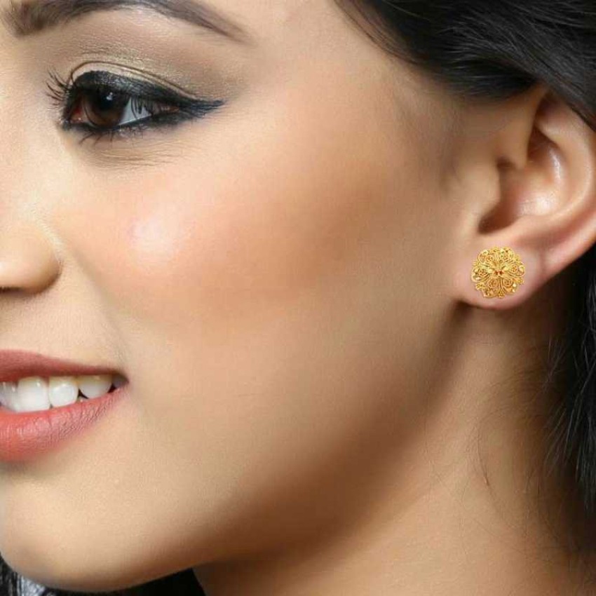 Lady gold stud on sale earrings