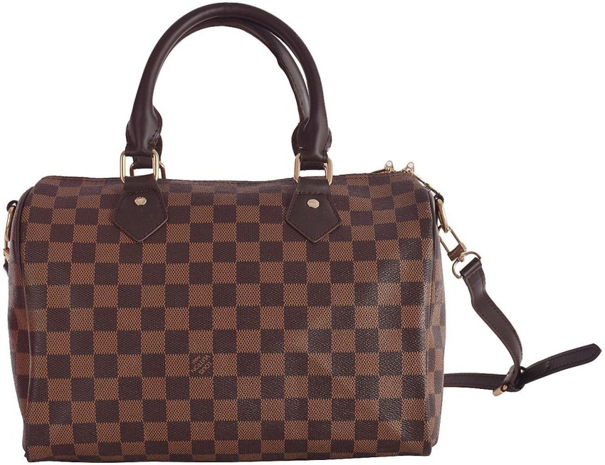 Hand Handled Brown LV Checks Mono Pull bags, 1kg, Size: Big