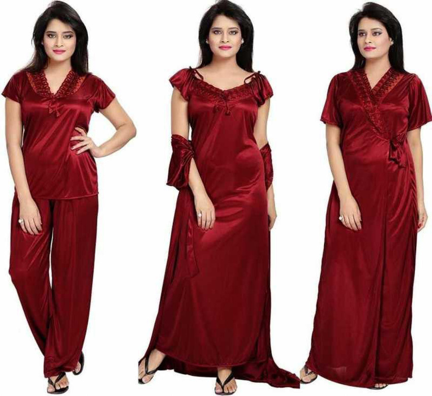 MIGLIORE FASHION HUB Women Nighty with Robe Buy MIGLIORE FASHION