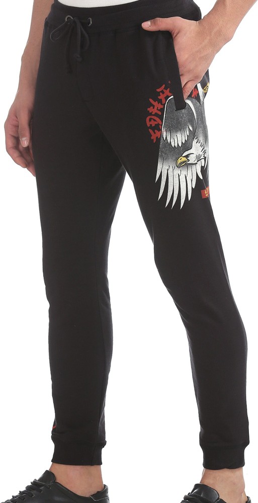 Ed Hardy relaxed cargo pants with love graphic and logo in black  ASOS