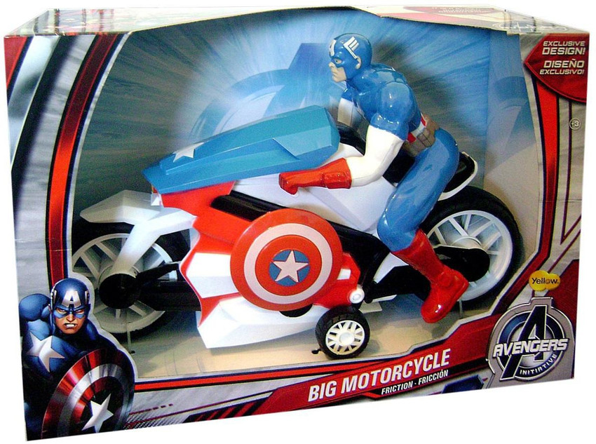 Avengers Marvel Captain America Friction Big Motorcycle 28Cm