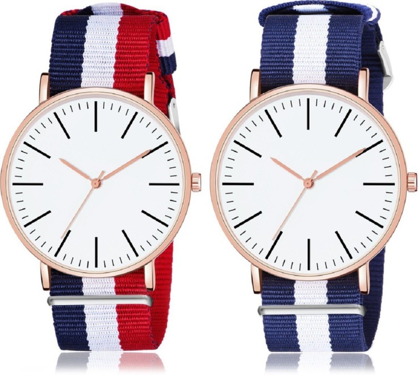 Red blue discount white belt watch