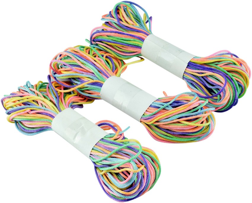Unobite 1mm Multicolor Nylon Macrame Thread for making Bracelets, DIY  Jewelry etc.(Pack of 3) - 1mm Multicolor Nylon Macrame Thread for making  Bracelets, DIY Jewelry etc.(Pack of 3) . shop for Unobite