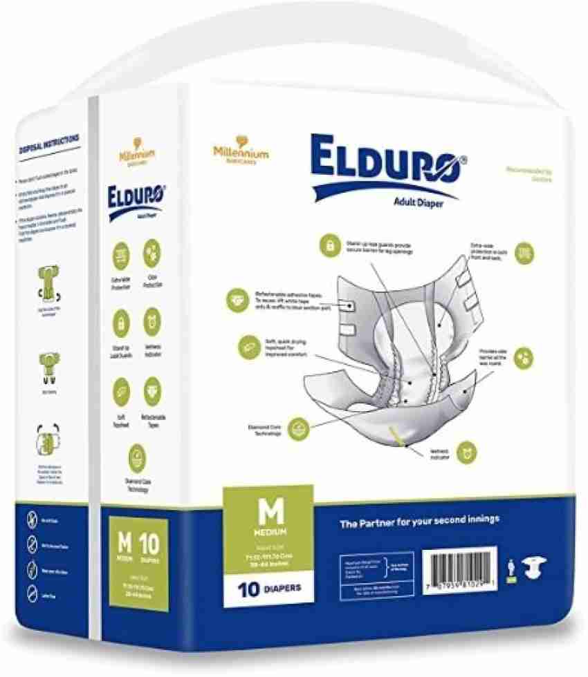 ELDURO Adult Diaper Medium Size, 61-115 cm (24 - 45)