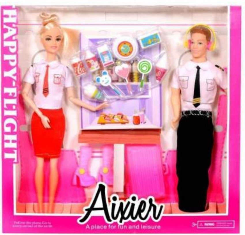 KIDS TOY Happy Flight Couple Doll Set in Beautifull Dress 1 Air