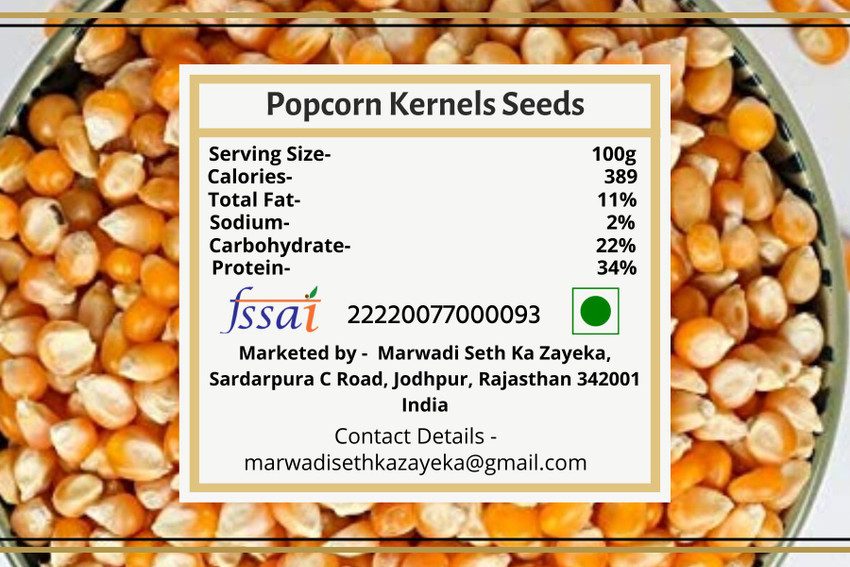 Popcorn kernels shop calories