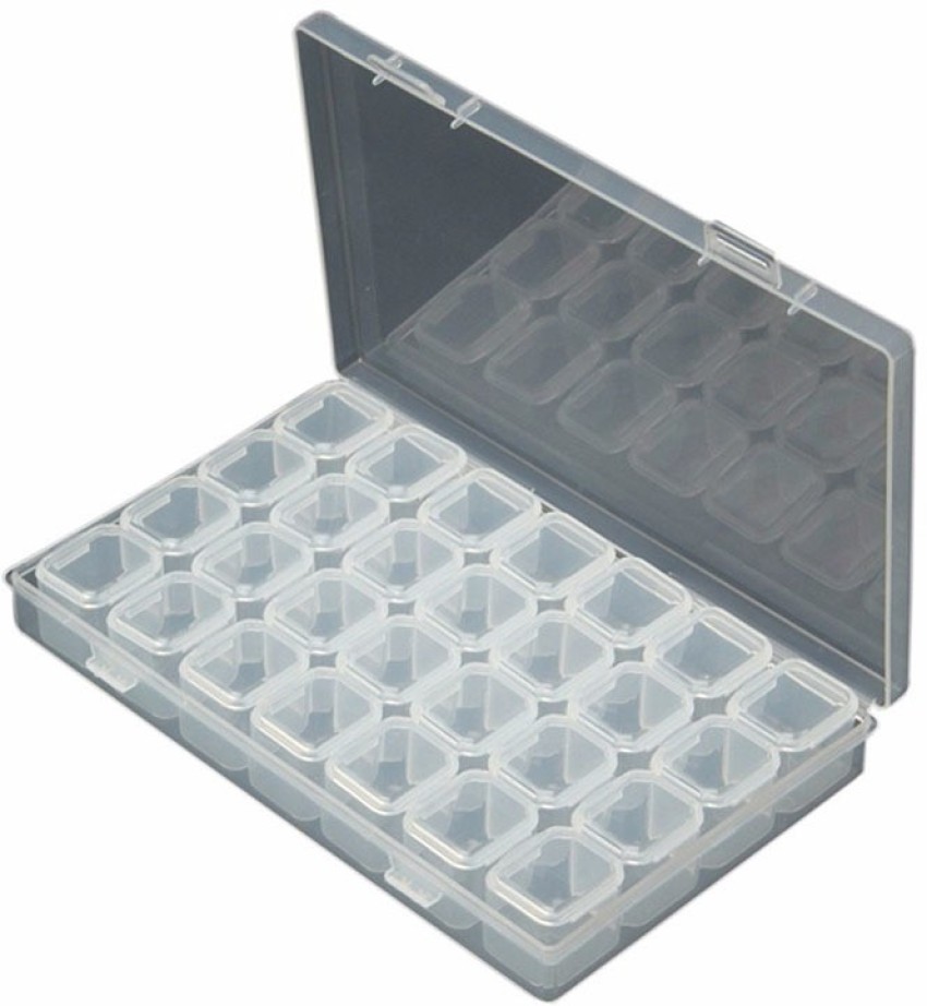 P s retail 28 Slots Multipurpose Adjustable Plastic Storage Box