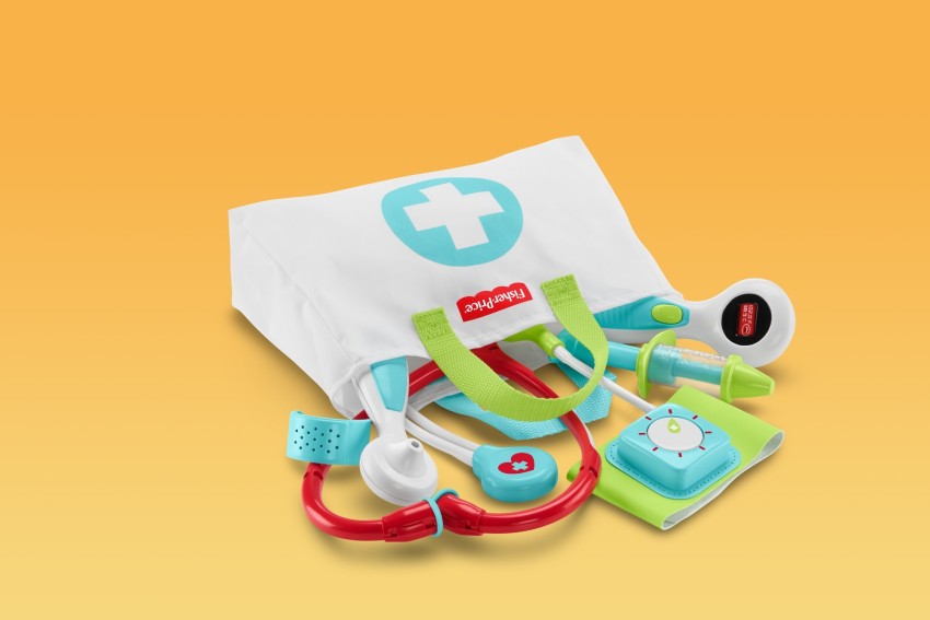 Fisher-Price Medical Kit 7-Piece Doctor Toys Preschool Pretend Play Set for  Ages 3+ years 