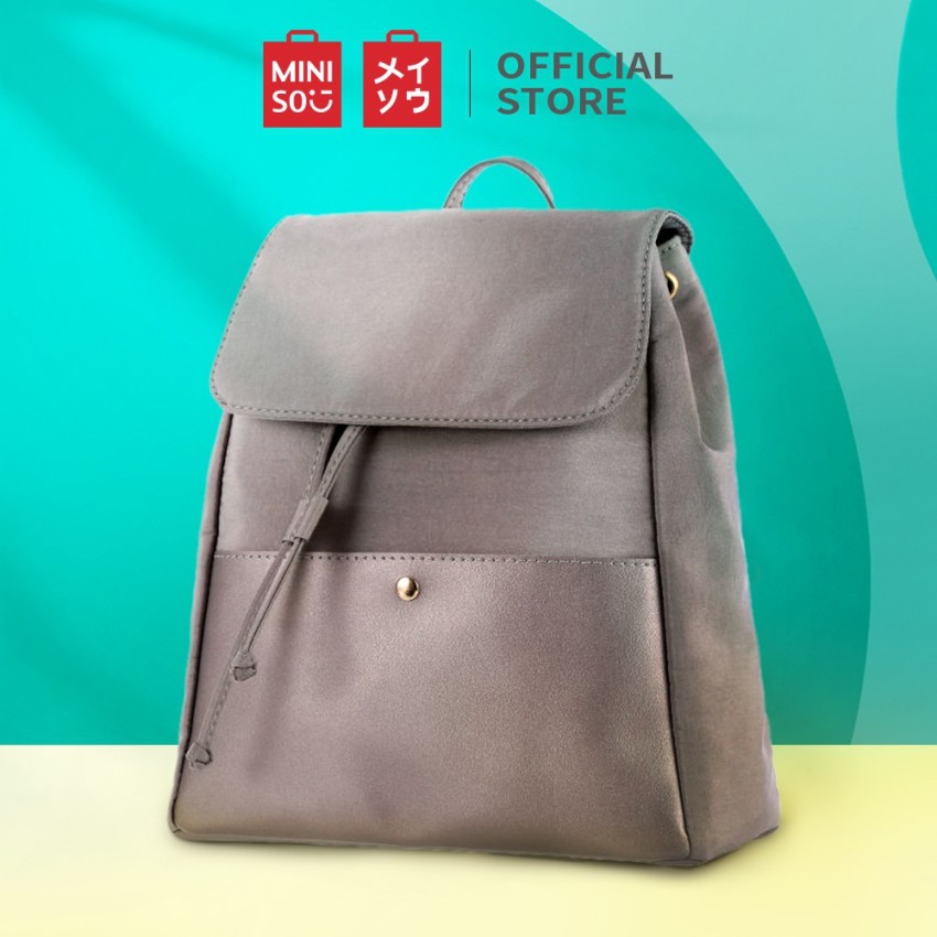 Buy MINISO Casual Backpack for Girls for School (Grey) at