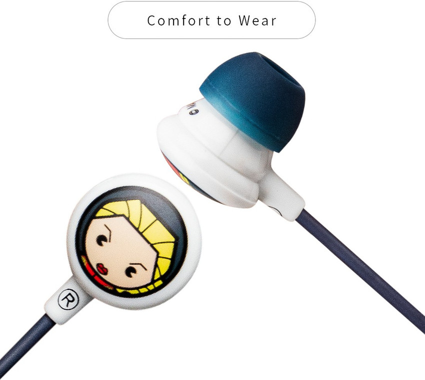 MINISO Marvel In Ear Headphones With Microphone Captain Marvel Wired Headset