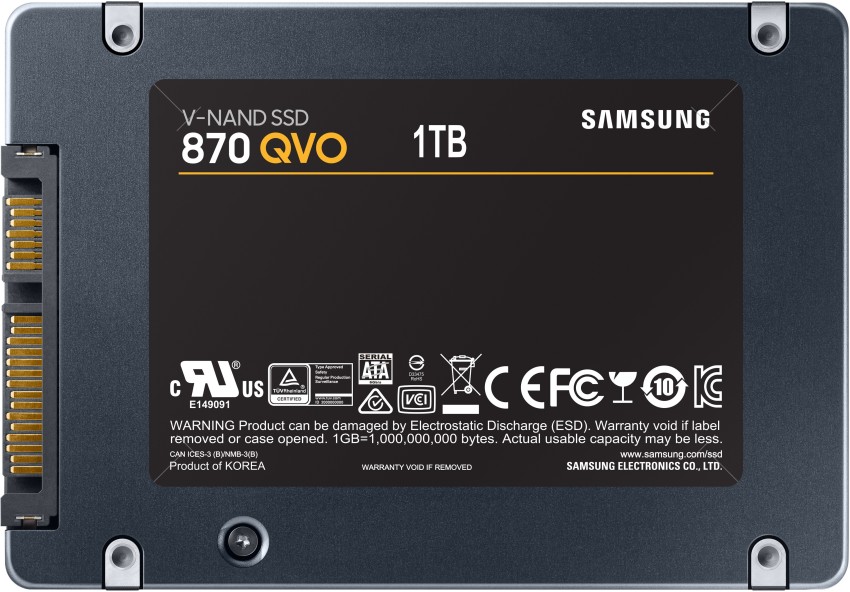 SAMSUNG 870 QVO 1 TB Laptop, Desktop Internal Solid State Drive (SSD)  (MZ-77Q1T0BW)