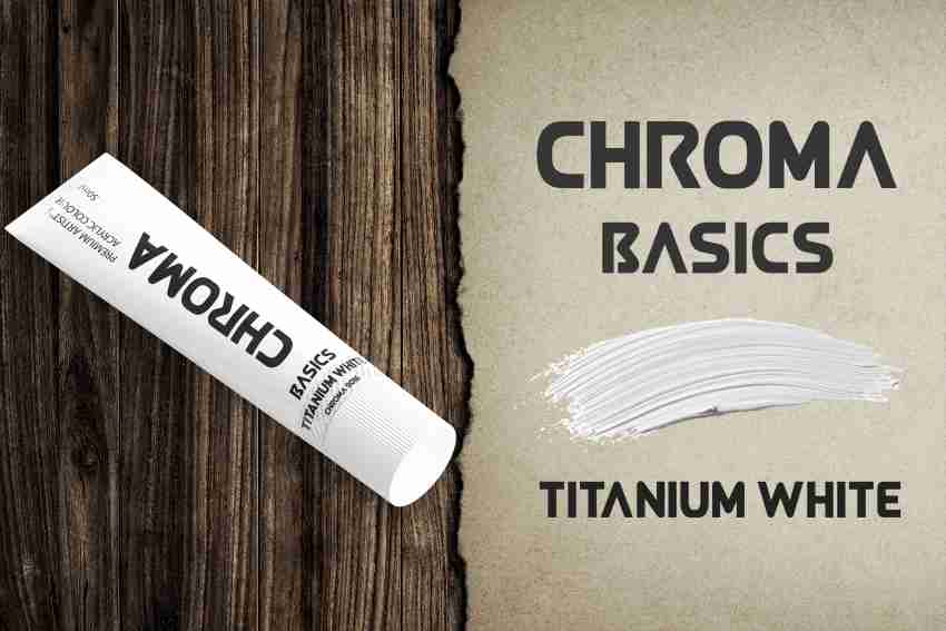 chroma Basic - Titanium White - 50ml Acrylic Paint Tube 