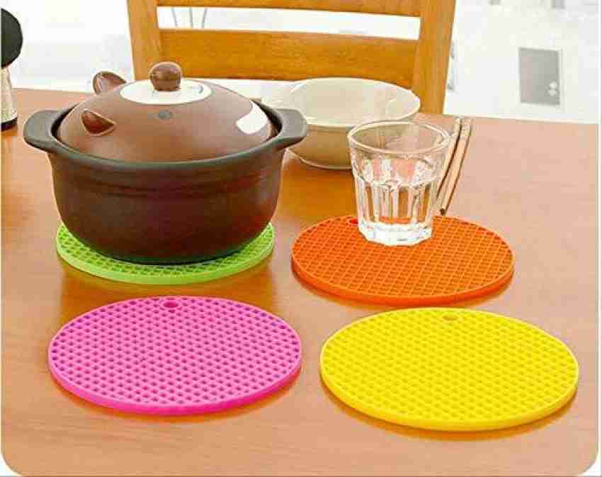 1pc Silicone Trivet Pot Mat, Heat Resistant Counter Mats for Tables  Placemats