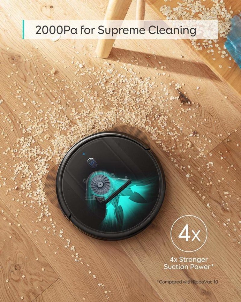 Eufy by Anker Robovac G10 Hybrid Robotic Floor Cleaner with Powerful  Suction,Drop-sensing Technology with 2 in 1 Mopping and Vacuum (WiFi  Connectivity, Google Assistant and Alexa) Price in India - Buy Eufy