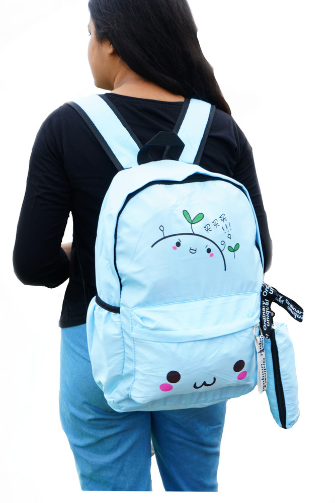 UNIQUE Cute backpack 35L Torquoise Blue with free Pencil Pouch