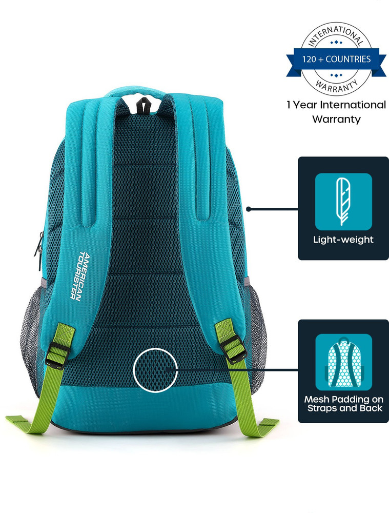 AMERICAN TOURISTER Fizz Sch Bag 32.5 L Backpack Teal Price in
