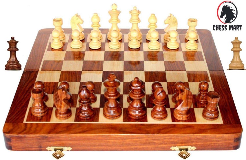 King of Chess Wood Chess Pieces (with 2 extra Queens)