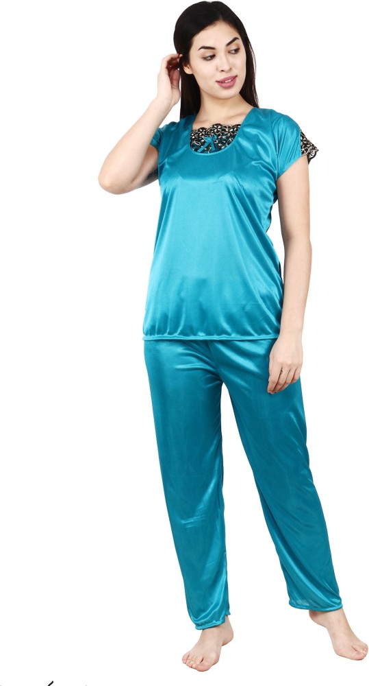 Dark Blue Velour Crop Pajama Top