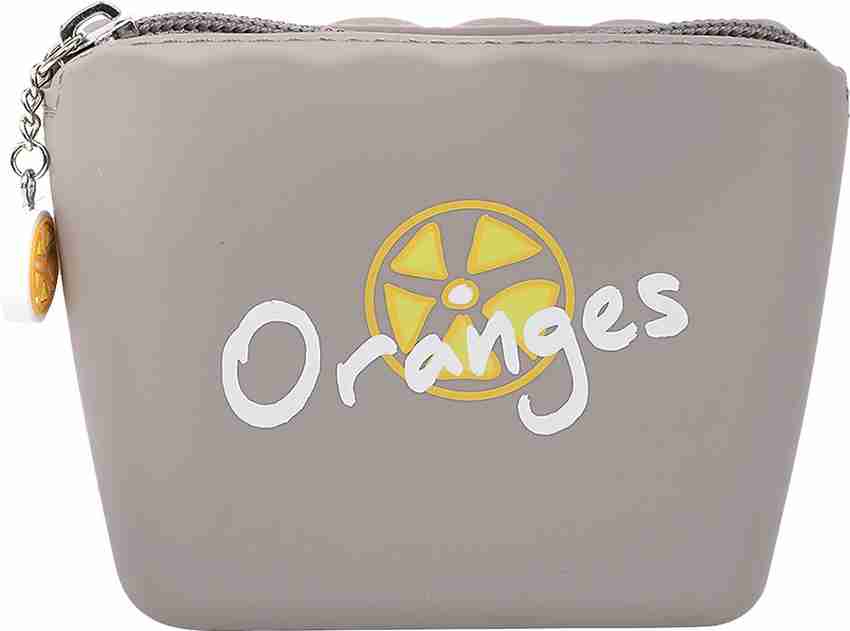 MINISO Fruit Coin Purse Grey Zipper Purse Pouch Case for Women