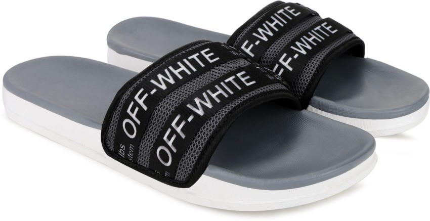 Marabous Men Off White Sliders for Mens Grey Slides Slides Buy