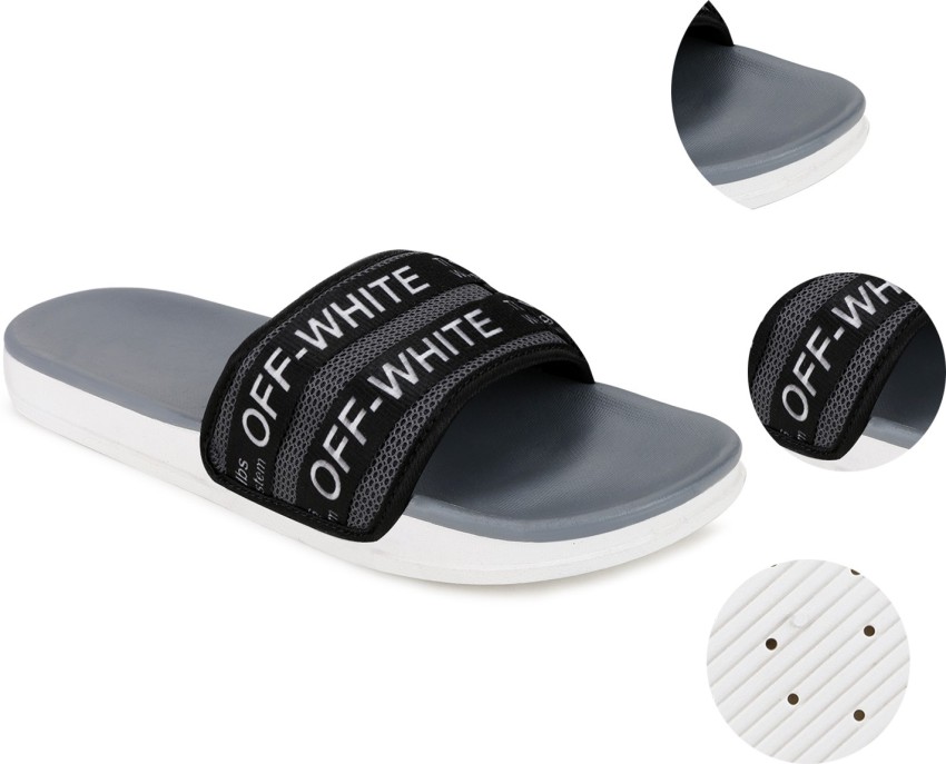 Marabous Men Off White Sliders for Mens Grey Slides Slides Buy