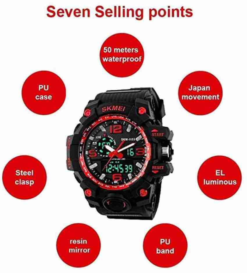 SKMEI SKMEI 1155 RED BLACK Sports Casual Party Occassion Formal Analog Digital Watch For Men Buy SKMEI SKMEI 1155 RED BLACK Sports Casual Party Occassion