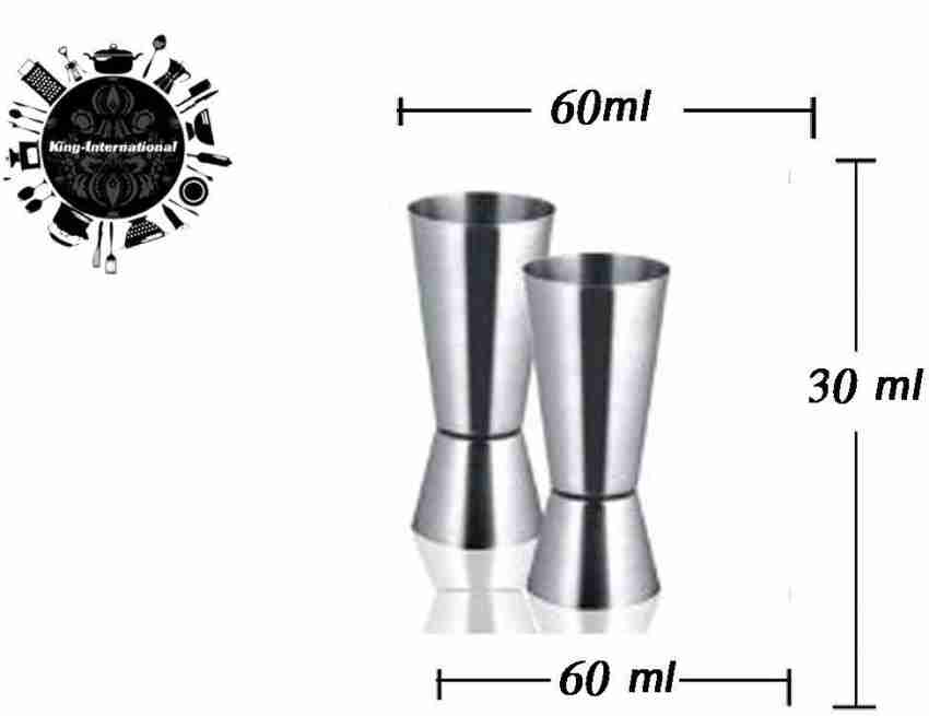 1pc Double Cocktail Jigger, 2 Oz/1 Oz Stainless Steel Measuring