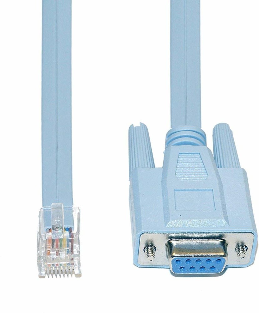 Cisco Console Cable 9-pin DB9 Female Serial RS232 Port to RJ45 Male Cat5  Ethernet LAN Rollover Console Cable Switch