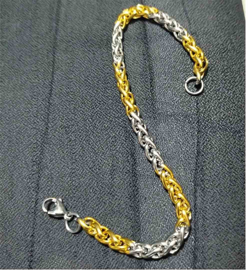 Gold and hotsell silver bracelet mens