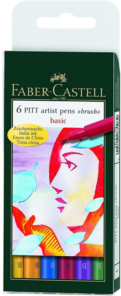 Pitt Artist Pen Dual Marker India ink, wallet of 5