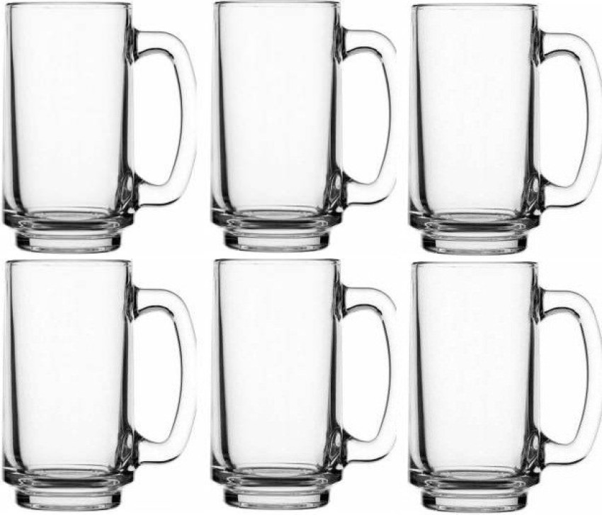 6 Pc Beer Glasses Glass Mug Pilsner Drink Cups Clear Coffee Tea