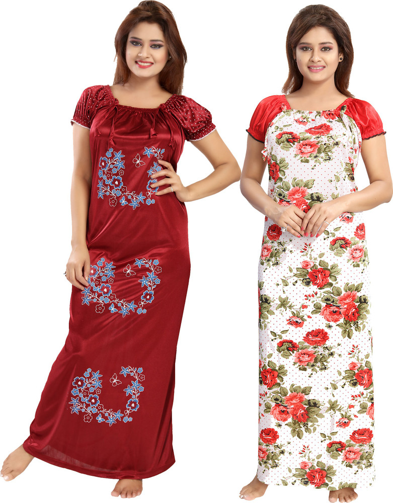SHOPPING STATION Women Nighty Buy SHOPPING STATION Women Nighty