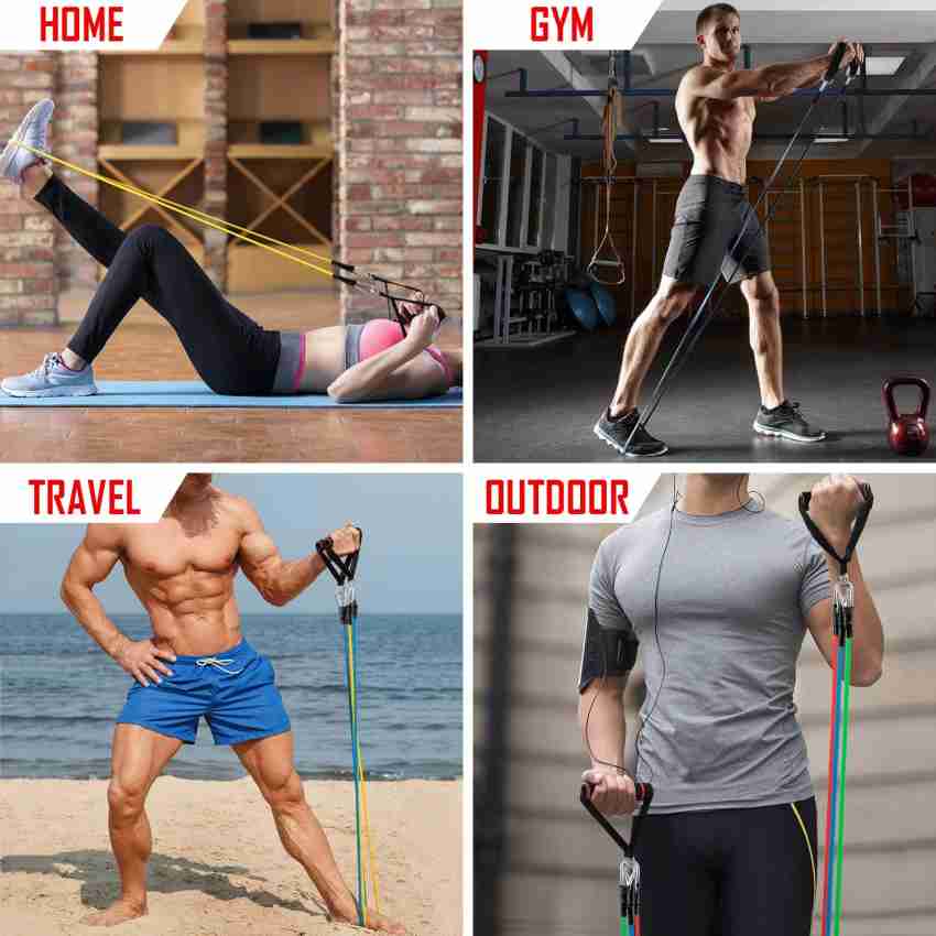 FITSY 9 Pcs Resistance Bands Set Resistance Tube Buy FITSY 9 Pcs Resistance Bands Set Resistance Tube Online at Best Prices in India Sports Fitness Flipkart