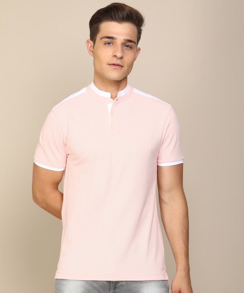 LEVI S Solid Men Mandarin Collar Pink T Shirt Buy LEVI S Solid Men Mandarin Collar Pink T Shirt Online at Best Prices in India Flipkart