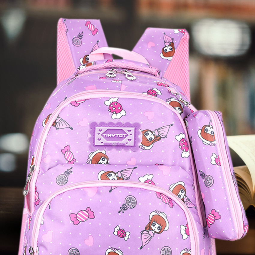 Flipkart Tinytot Purple School Backpack with Pencil Pouch for 3rd 10th Std Waterproof School Bag School Bag
