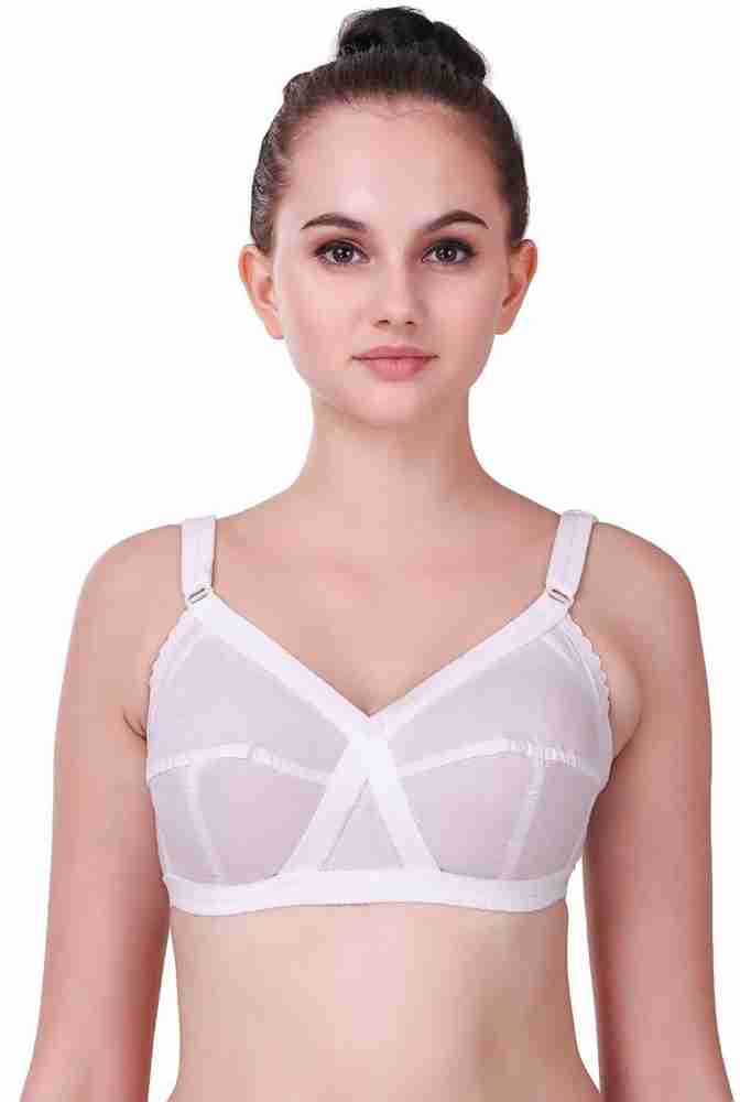 Buy BENCOMM Lace Net Bridal Full Cup Bra for Women Pack of 2 (Black &  White) Size - 42 at