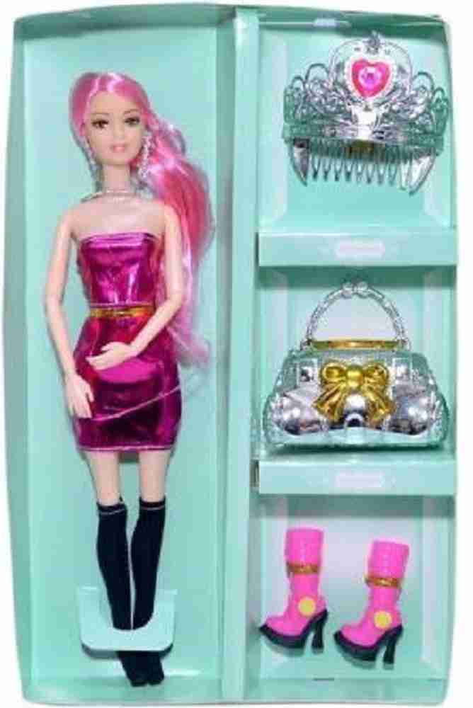 Tenmar Collection Foldable Pink Doll Set For Girls Pink