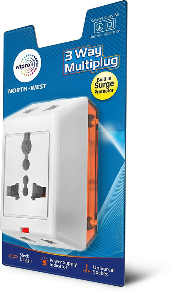Wipro North West 3 Way Multiplug 3 Three Pin Plug Price in India