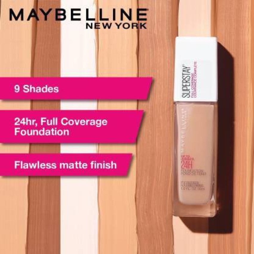 Maybelline New York Foundation, Superstay 24 Hour Longlasting Foundation,  Lightweight Feel, Water and Transfer Resistant, 30 ml, Shade: 60, Caramel