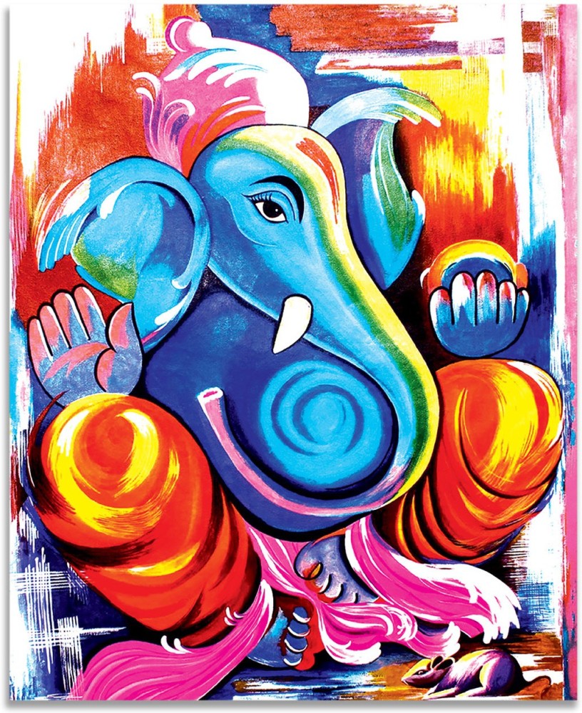 Painting Of Ganesh Ji In Mom Colours Size 29521  GranNino