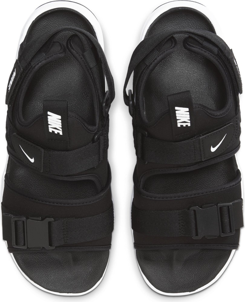 Nike black and white sandals on sale